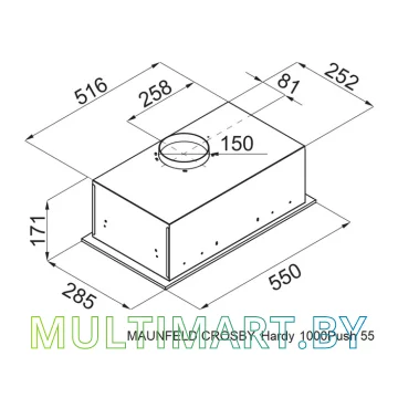 Вытяжка MAUNFELD Crosby Hardy 1000 Push (черный) картинка 11